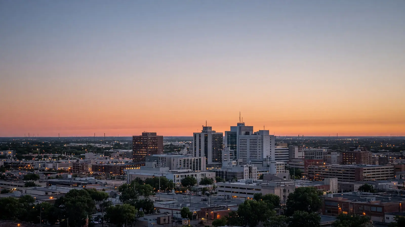 Odessa skyline at dusk