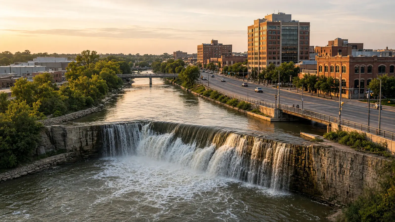 the falls on the Wichita River in Wichita Falls